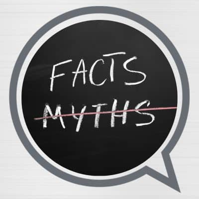 7 myths about orthodontic treatment 2 Facts and myths about orthodontic treatment written on a whiteboard